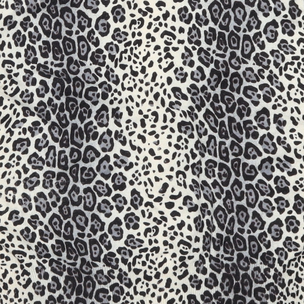 Marks and Spencer Womens Grey Animal Print Cardigan Jumper Size 12