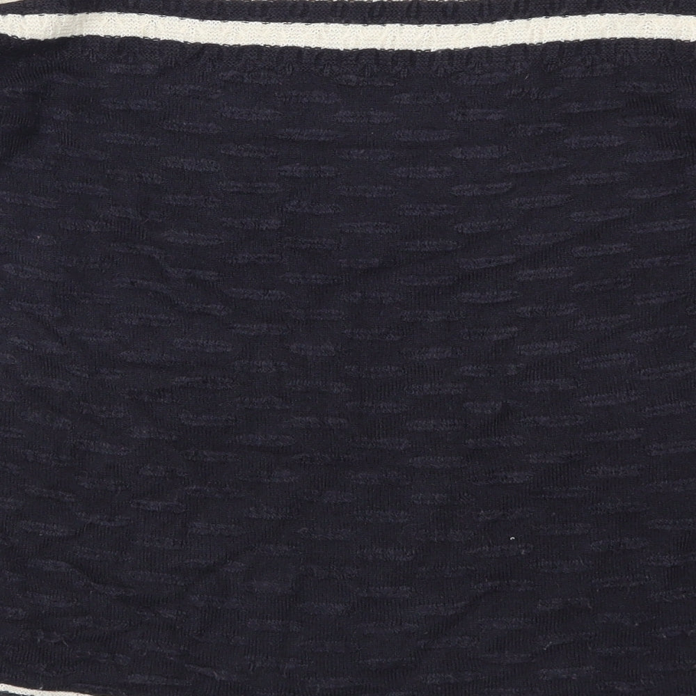 Per Una Womens Blue Striped Pullover Jumper Size 14