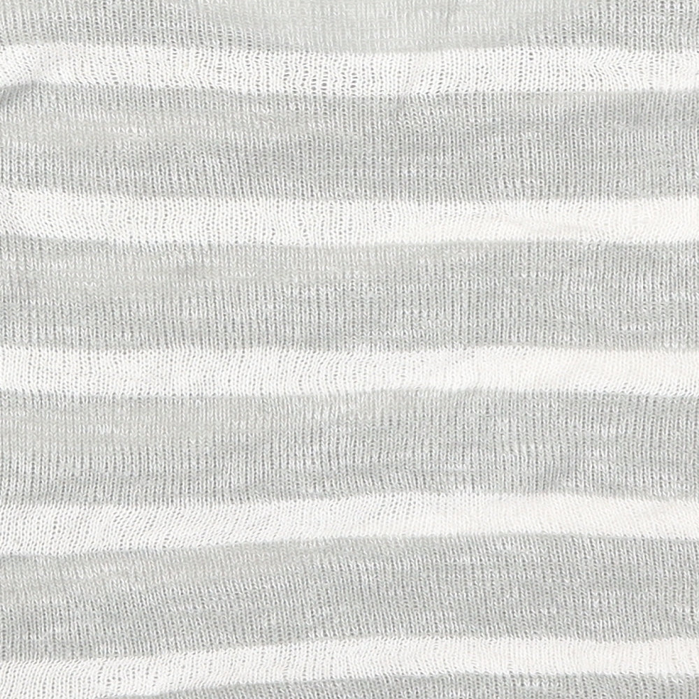 Atmosphere Womens Grey Striped Pullover Jumper Size 12