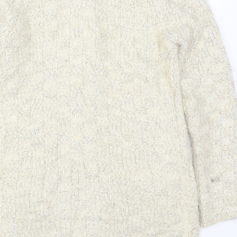 It Hippie Womens Beige Knit Cardigan Jumper Size M