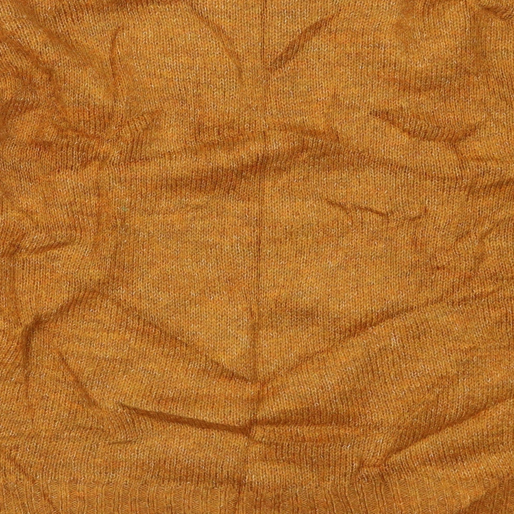 New Look Womens Orange Knit Pullover Jumper Size S