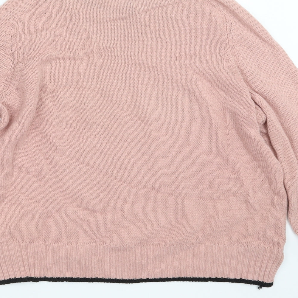 Divided by H&M Womens Pink Knit Pullover Jumper Size XS