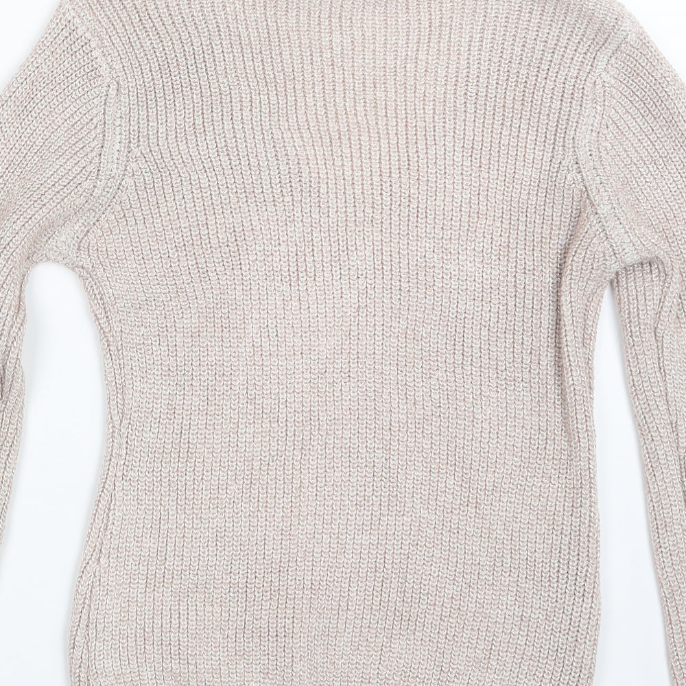 Quiz Womens Pink Knit Pullover Jumper Size S
