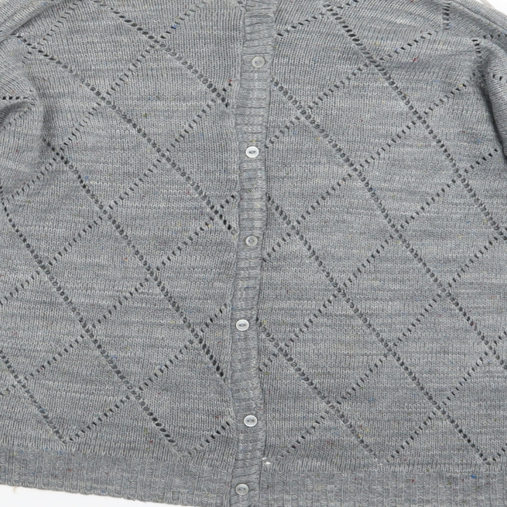 corecion Womens Grey Knit Pullover Jumper Size M