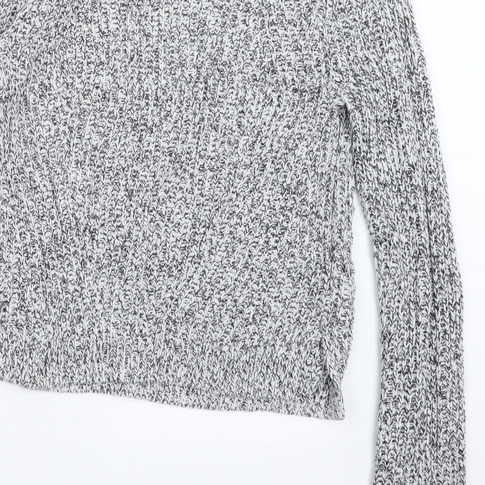 H&M Womens Black Knit Pullover Jumper Size M