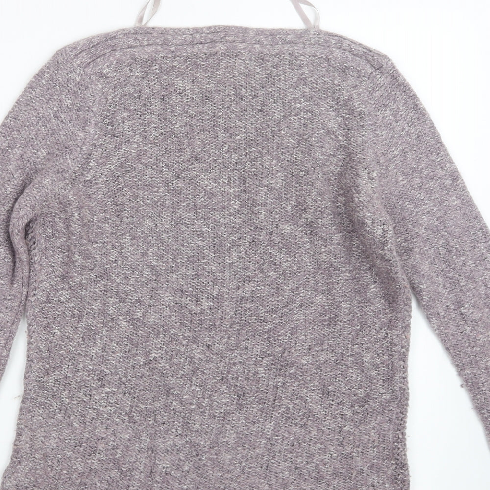 Bonmarché Womens Purple Knit Pullover Jumper Size S