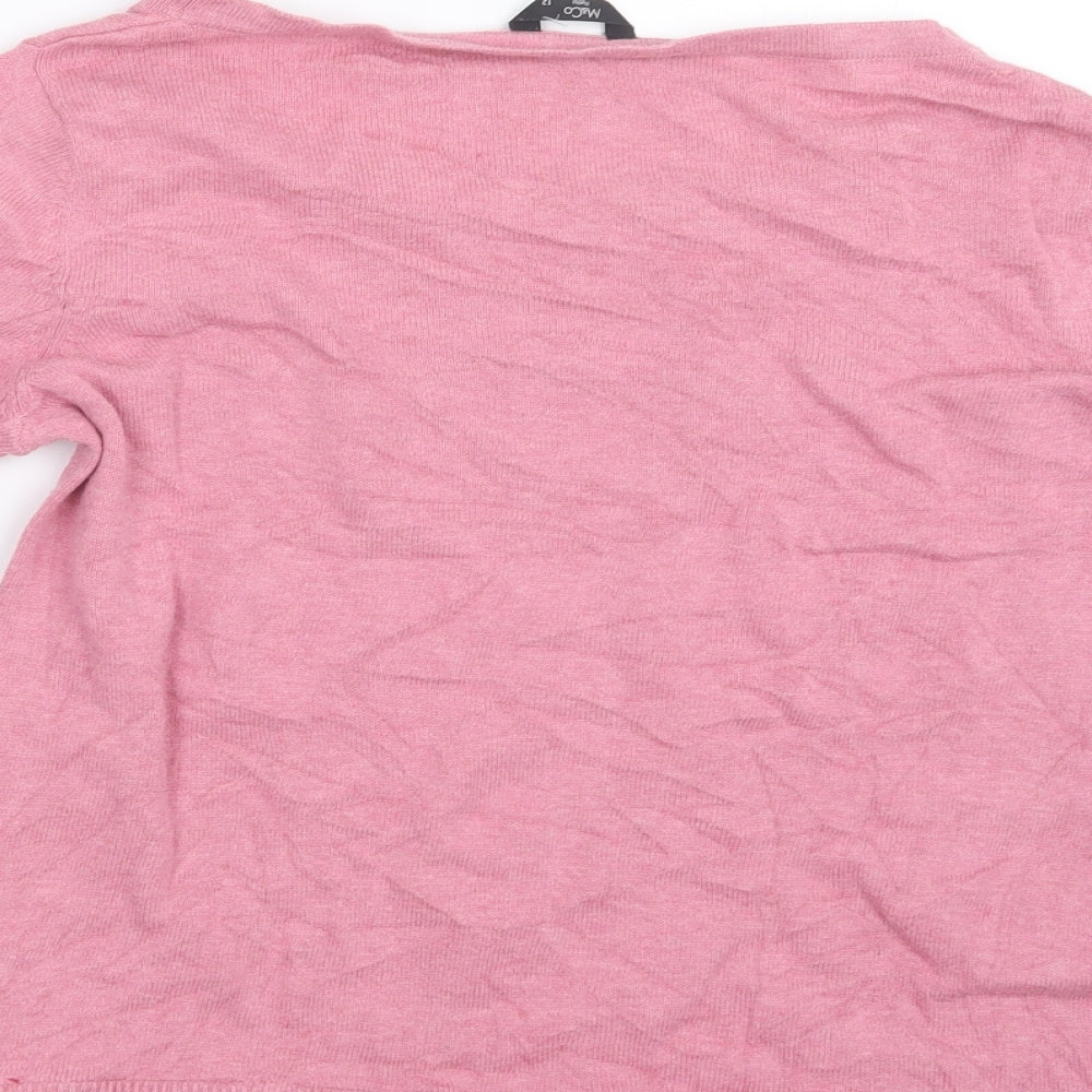 M&Co Womens Pink Knit Pullover Jumper Size 12