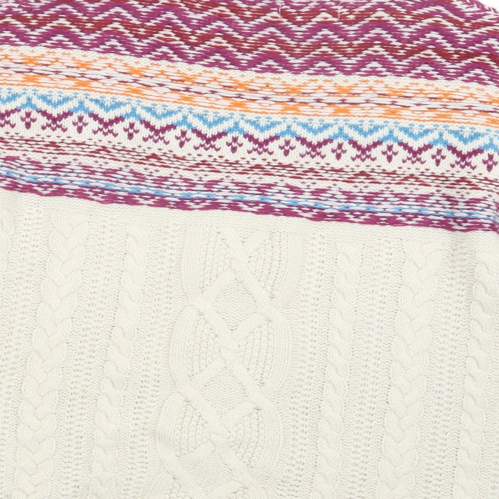 Formula Womens White Knit Pullover Jumper Size 10