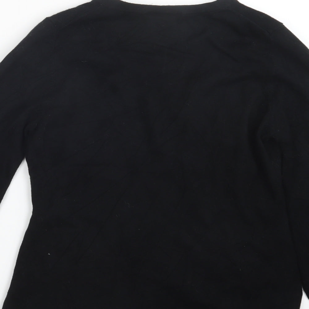 Marks & Spencer Womens Black Knit Pullover Jumper Size 10