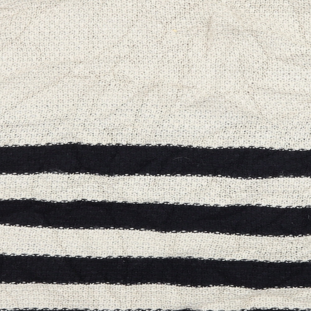 Atmosphere Womens Beige Striped Knit Cardigan Jumper Size 12