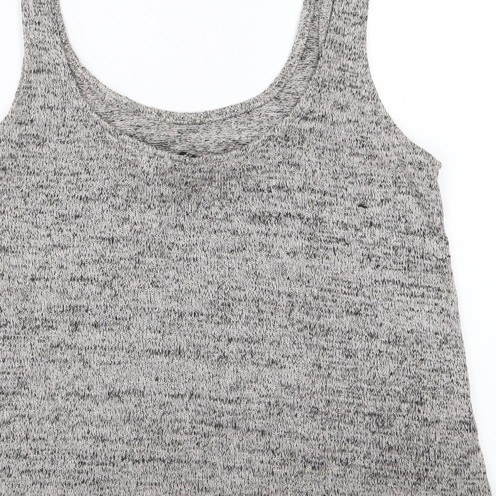 Divided Womens Grey Basic Tank Size M