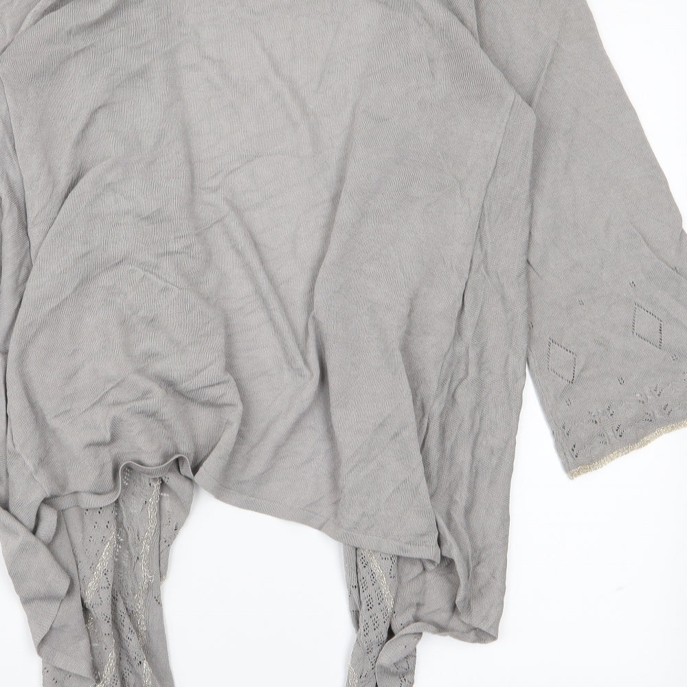 Monsoon Womens Grey Knit Cardigan Jumper Size M