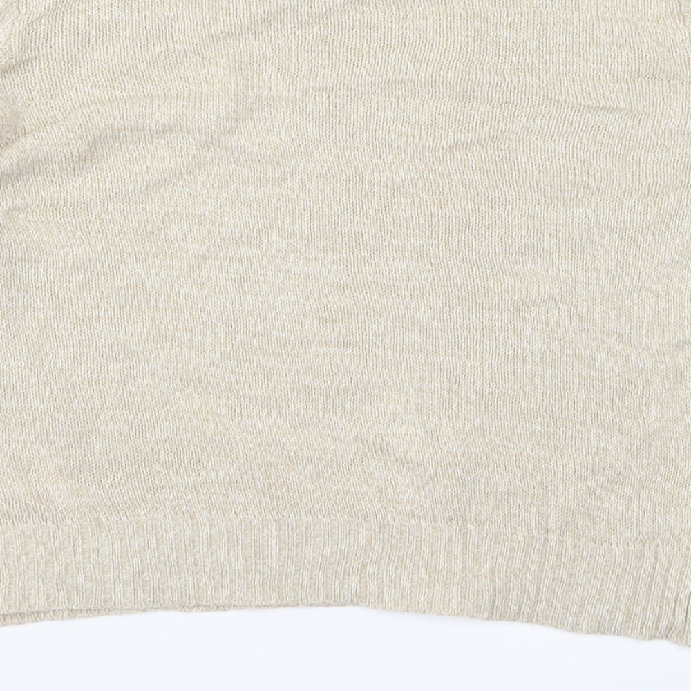 Divided Womens Beige Knit Pullover Jumper Size M