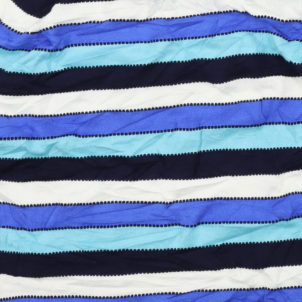 Isla Womens Blue Striped Pullover Jumper Size 10