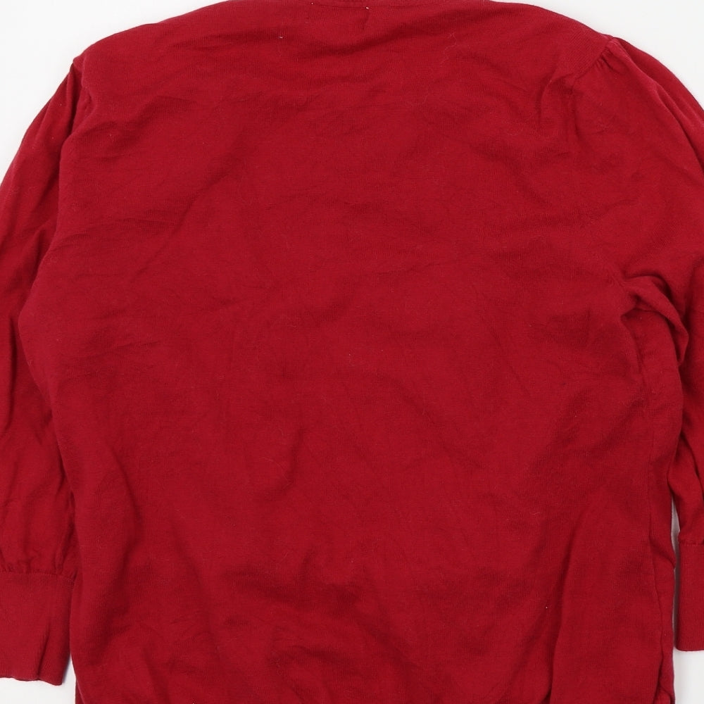 NEXT Womens Red Pullover Jumper Size 16