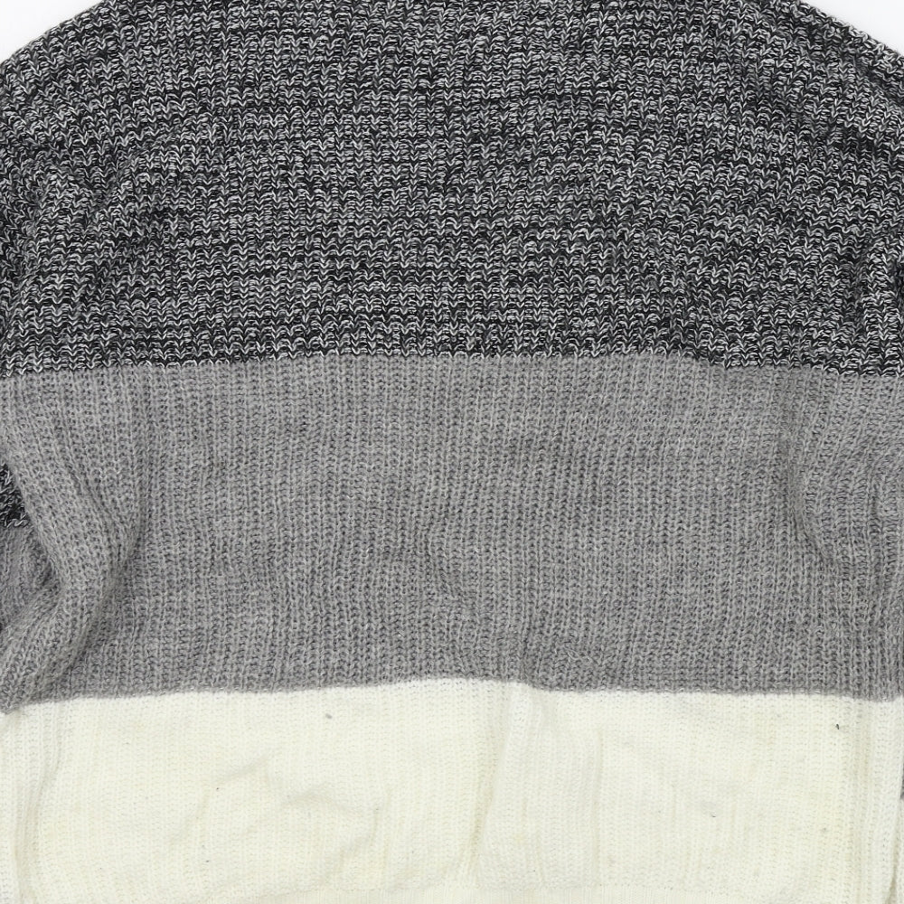 SheIn Mens Black Pullover Jumper Size S