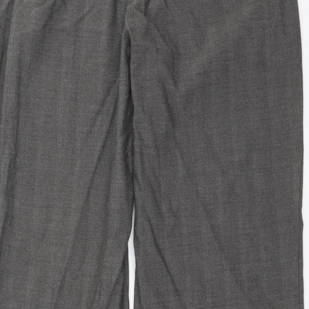 Marks and Spencer Womens Grey Trousers Size 14 L28 in