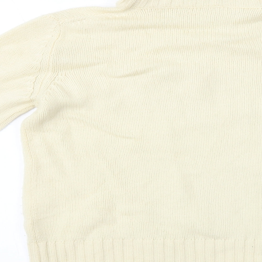 Gentryportofino Womens Beige Pullover Jumper Size 14