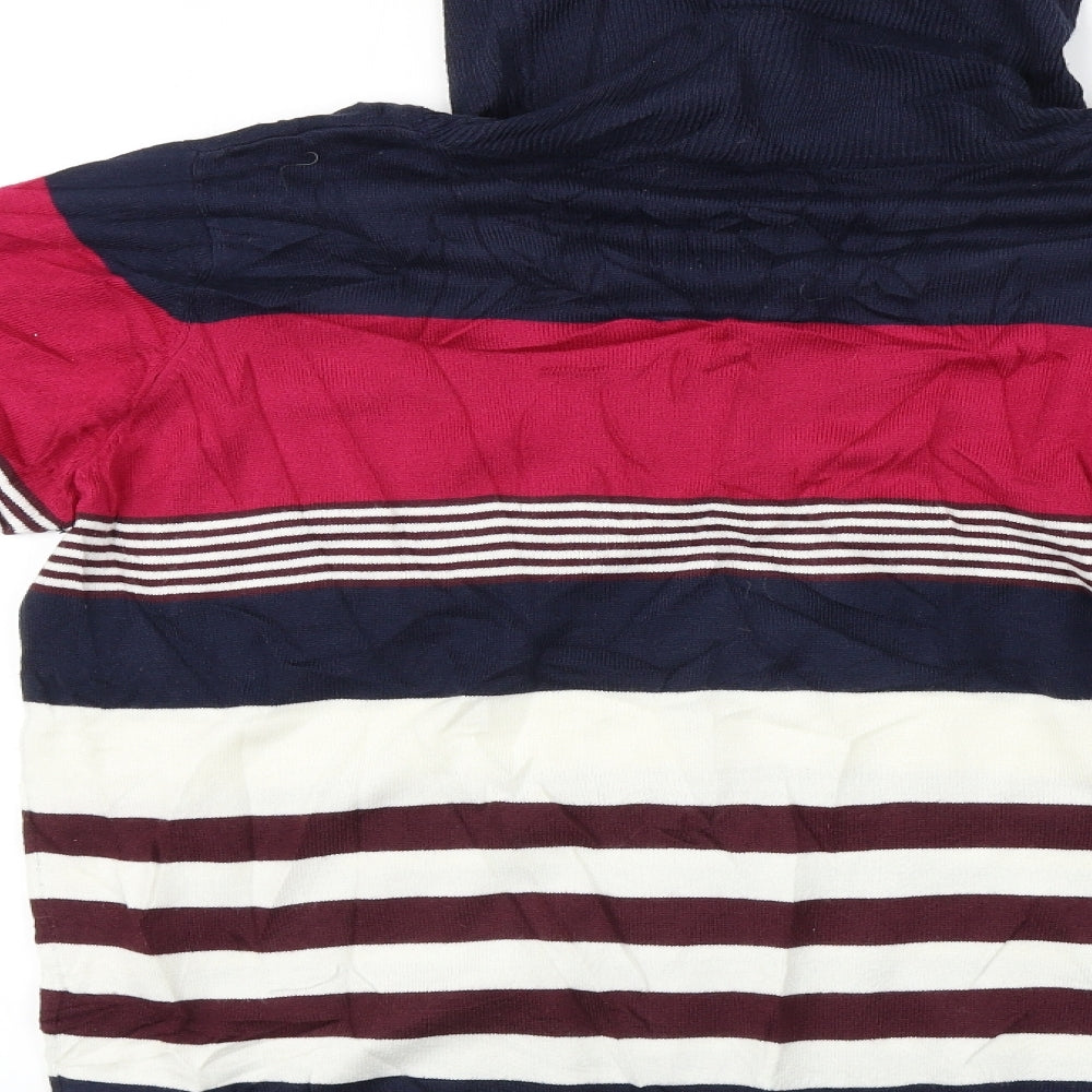 hle Womens Blue Striped Pullover Jumper Size L