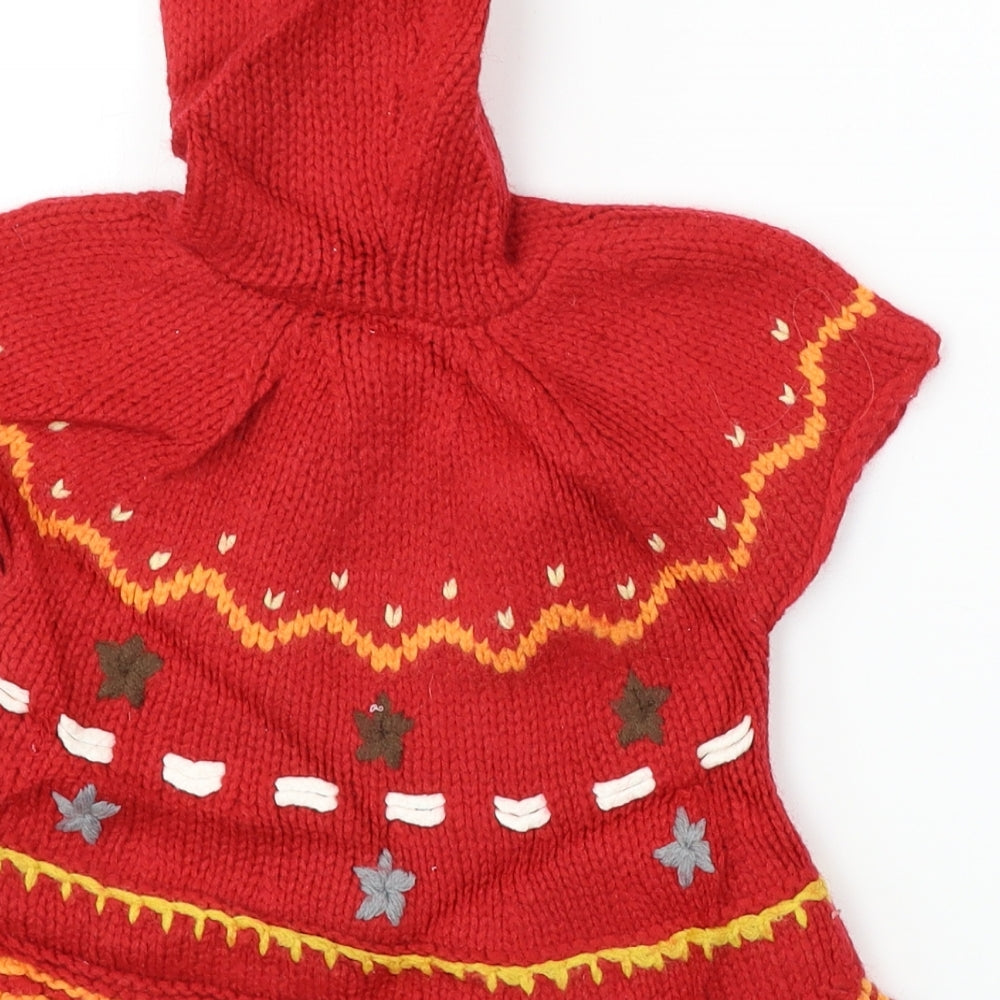 NEXT Girls Red Pullover Jumper Size 3-6 Months