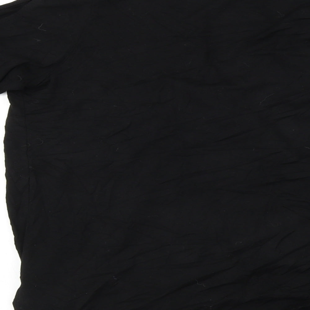 Definitions Womens Black Basic T-Shirt Size 12