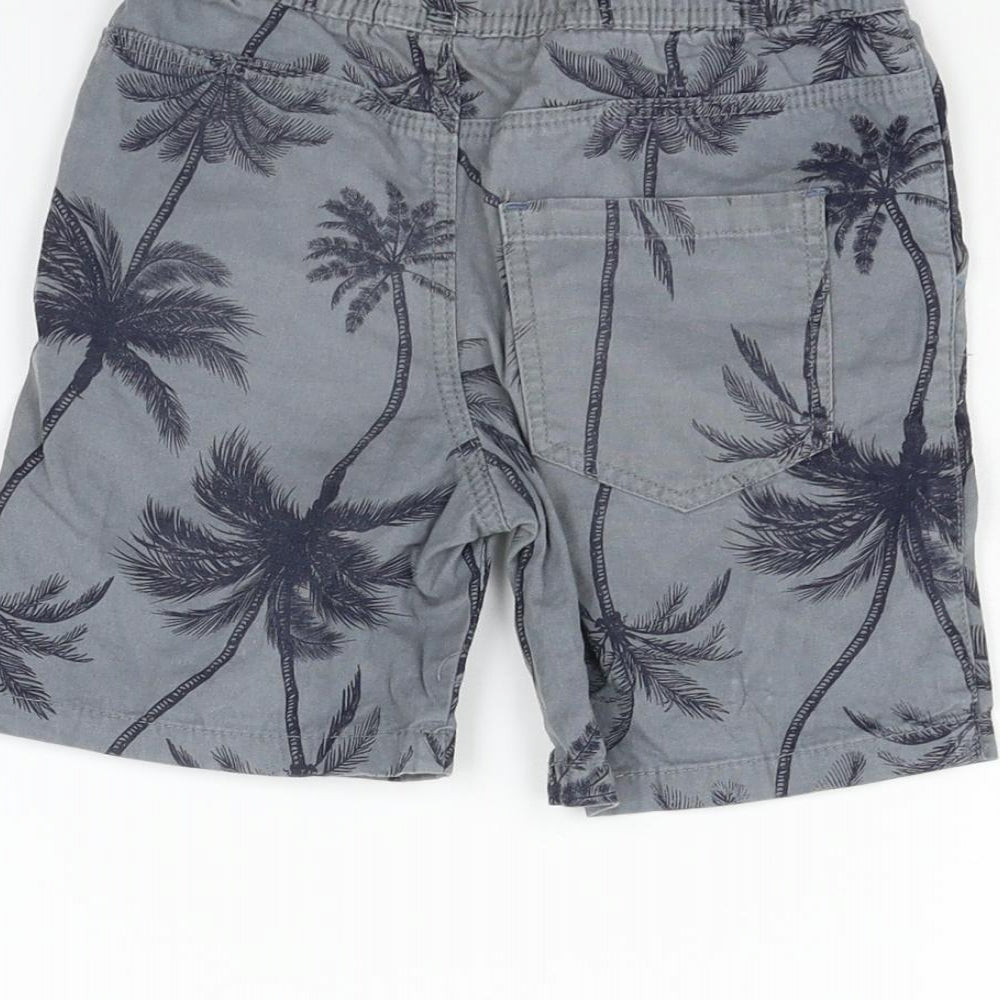 deniem co Girls Grey Geometric Cargo Shorts Size 3-4 Years