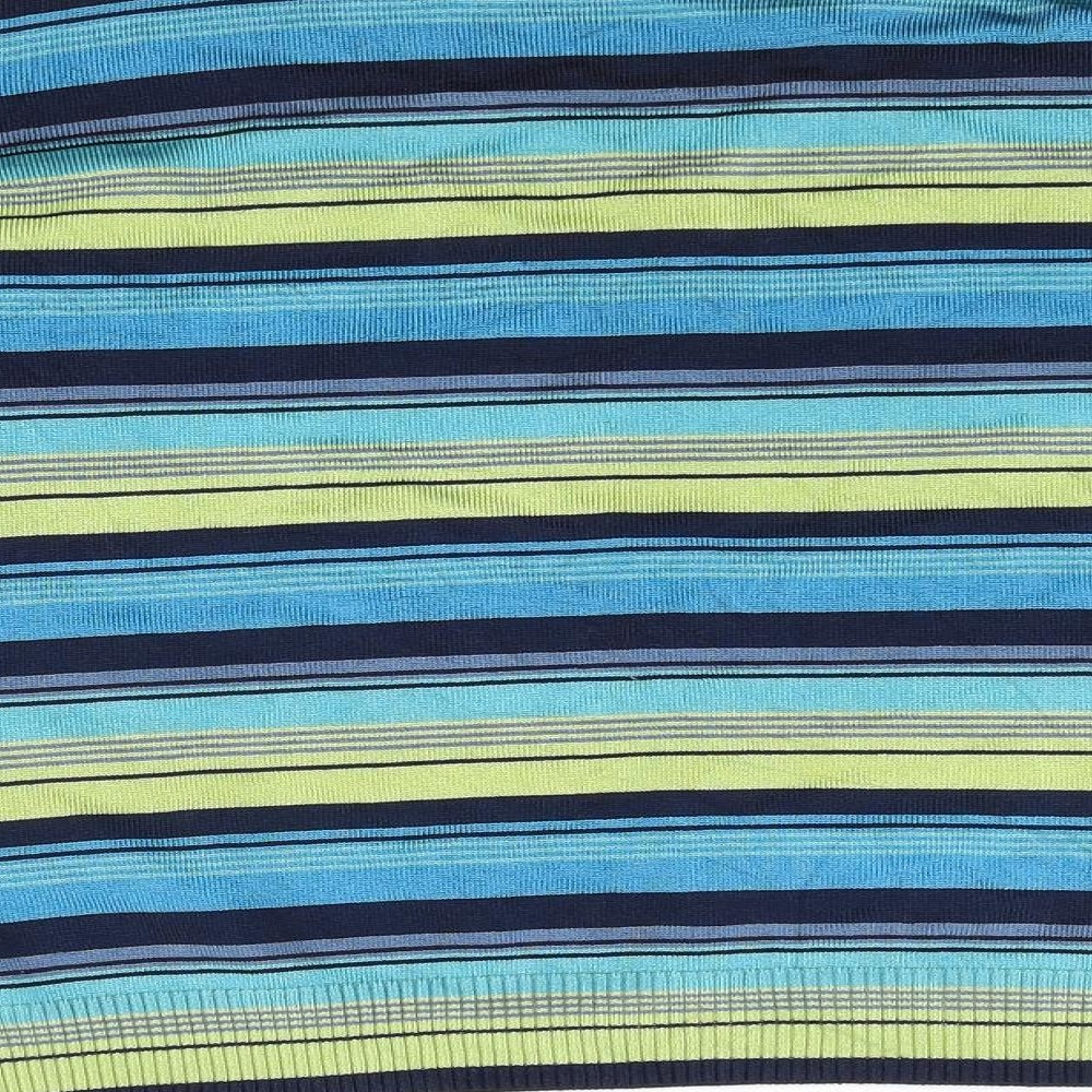 PLANET Womens Blue Striped Pullover Jumper Size M