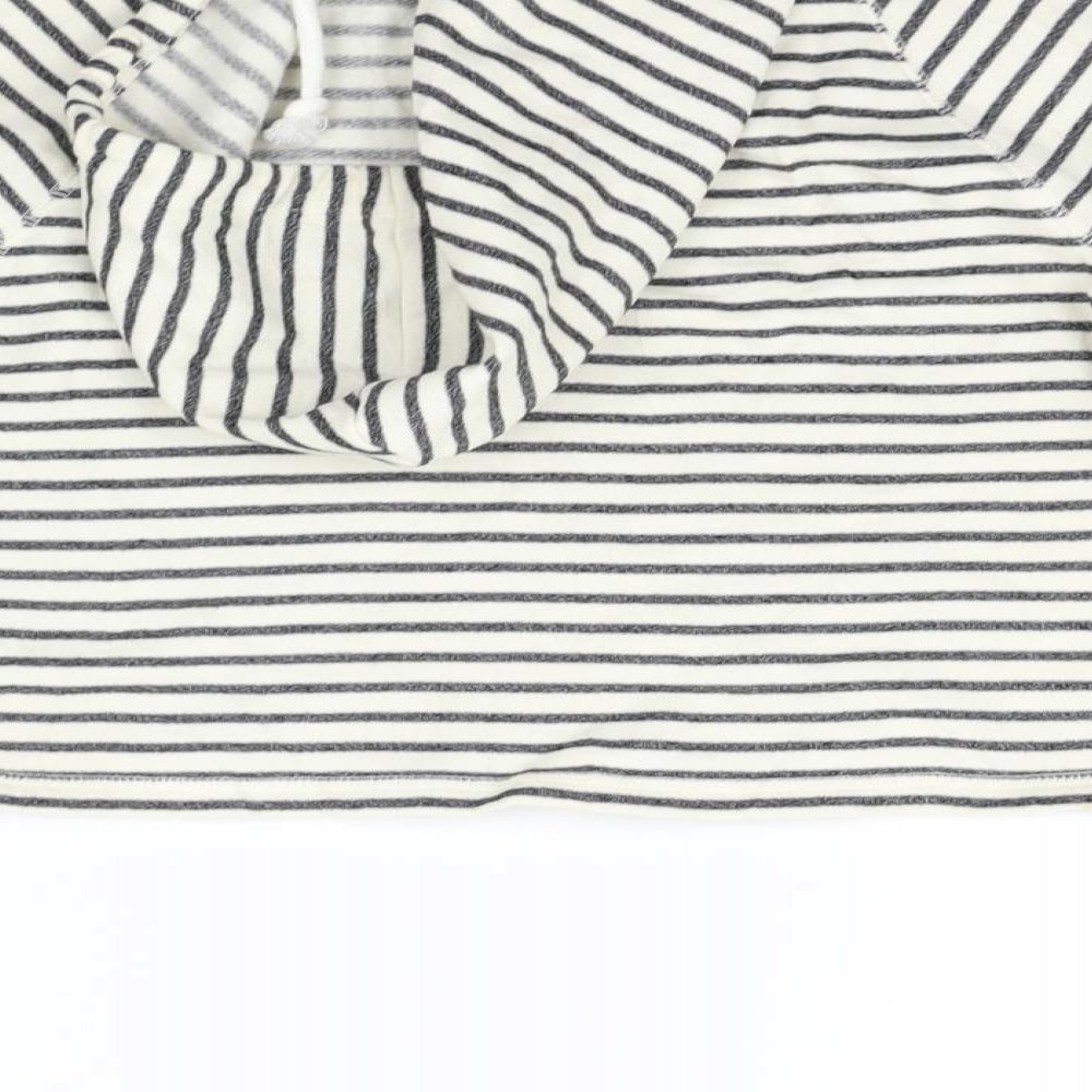 Divided by H&M Womens White Striped Pullover Jumper Size S