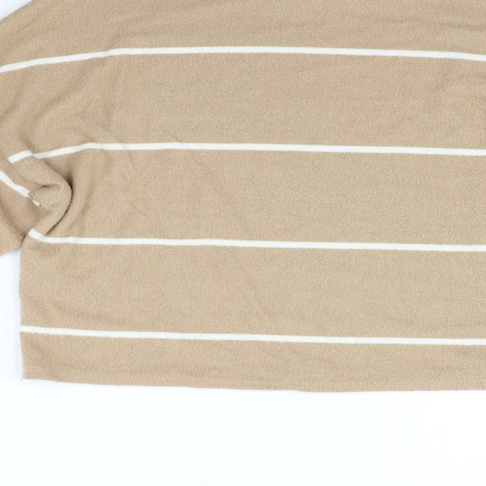 New Look Womens Beige Striped Pullover Jumper Size S