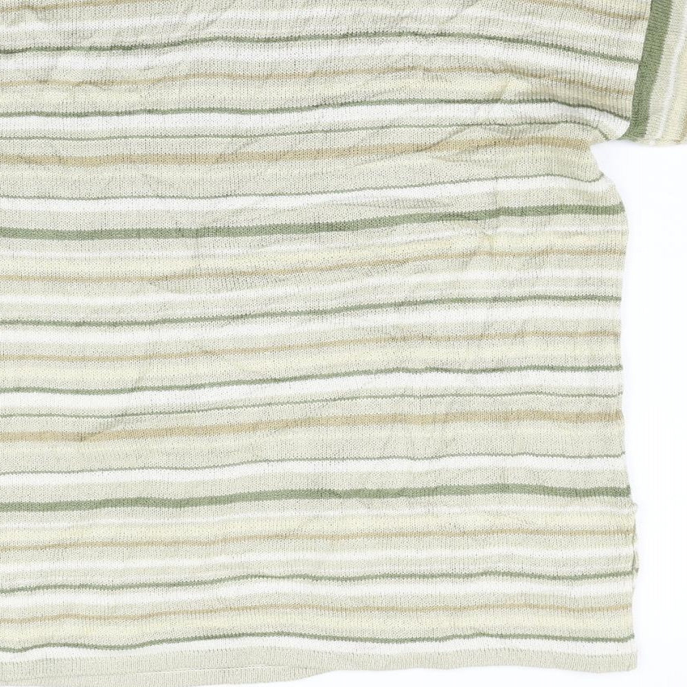 BHS Womens Yellow Striped Pullover Jumper Size 14