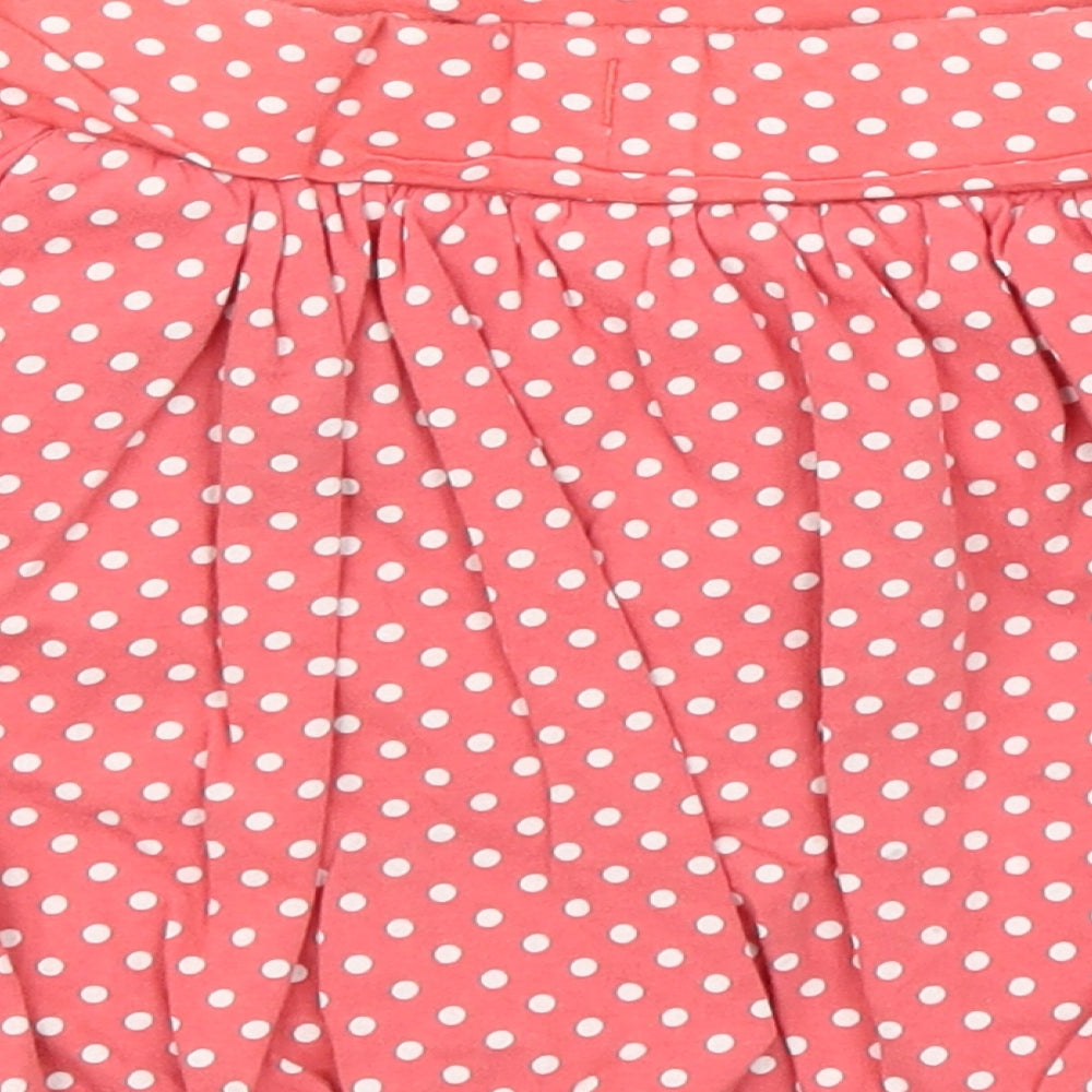 Marks & Spencer Girls Pink Polka Dot Pleated Skirt Size 5-6 Years