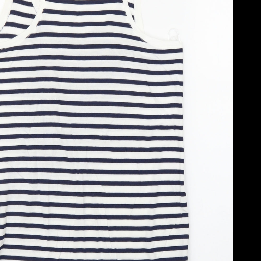 Debenhams Womens Blue Striped Tunic Tank Size 14