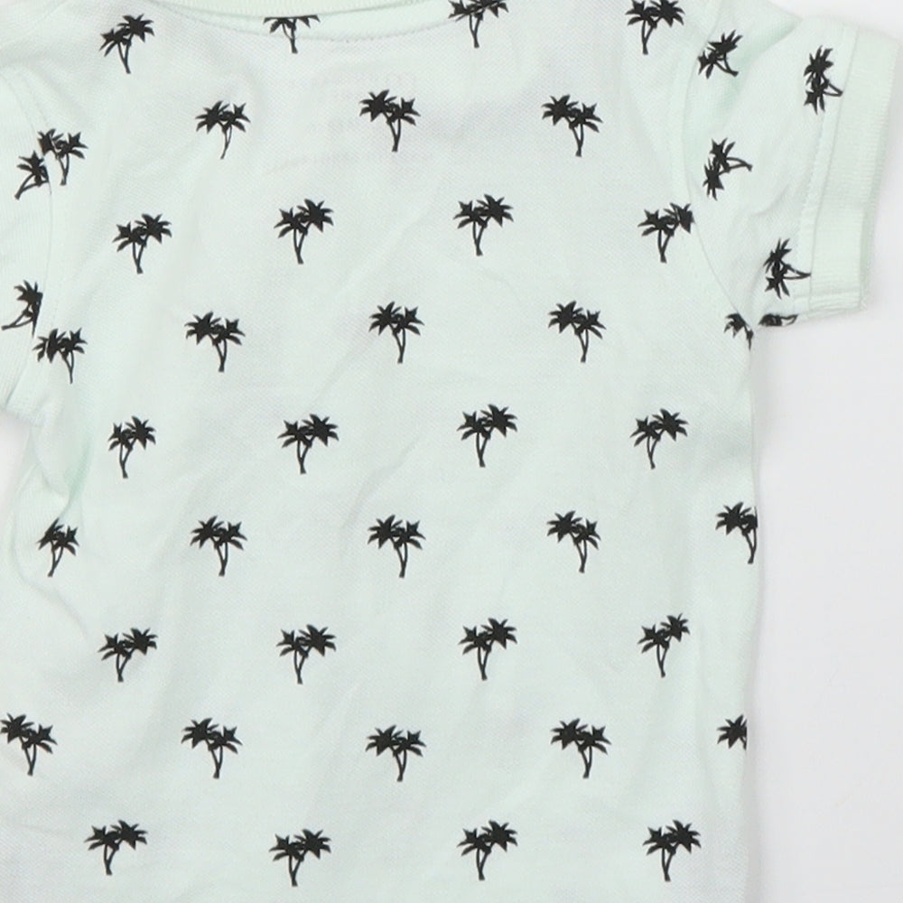 Primark Boys Green Basic Polo Size 3-6 Months - Palm trees