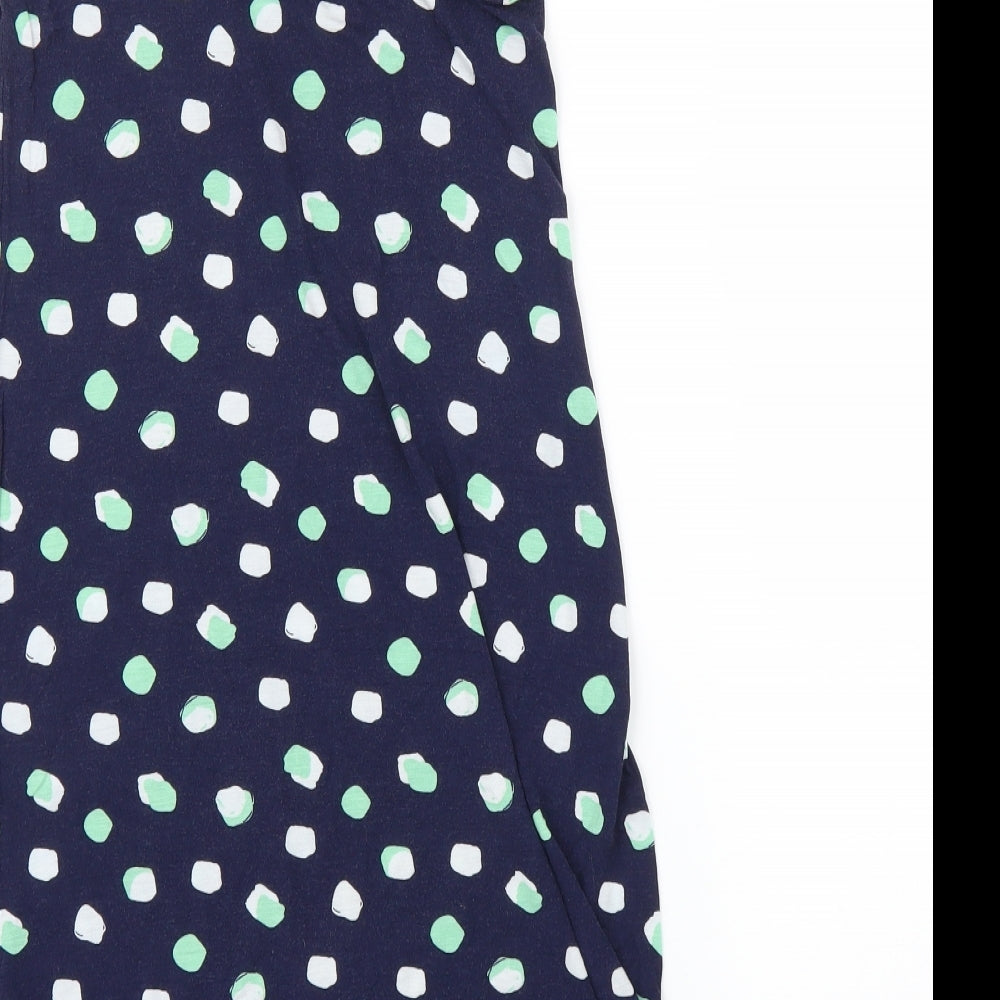 Marks & Spencer Womens Blue Polka Dot Tunic Blouse Size 8