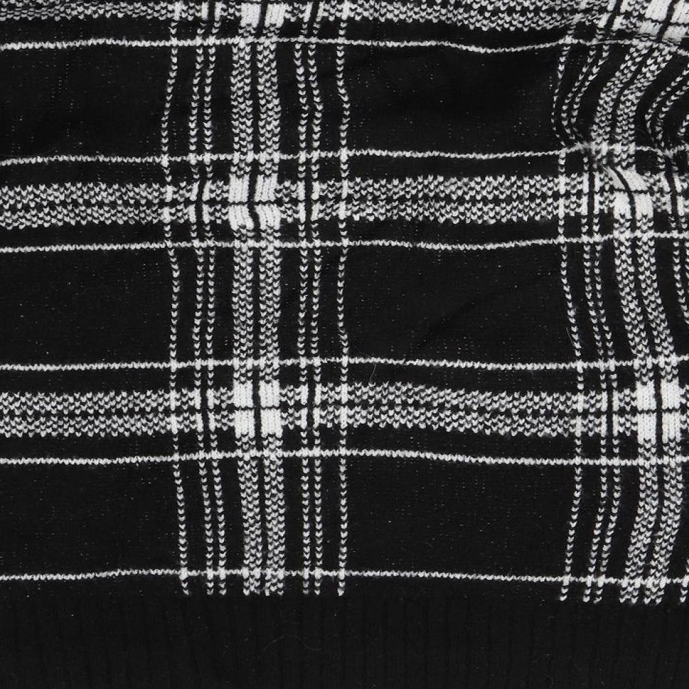 Marks & Spencer Womens Black Check Pullover Jumper Size M