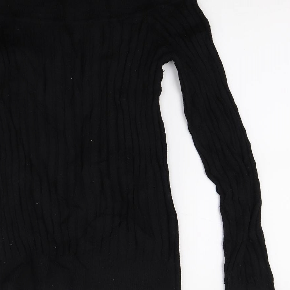 VERO MODA Womens Black Knit Pullover Jumper Size M