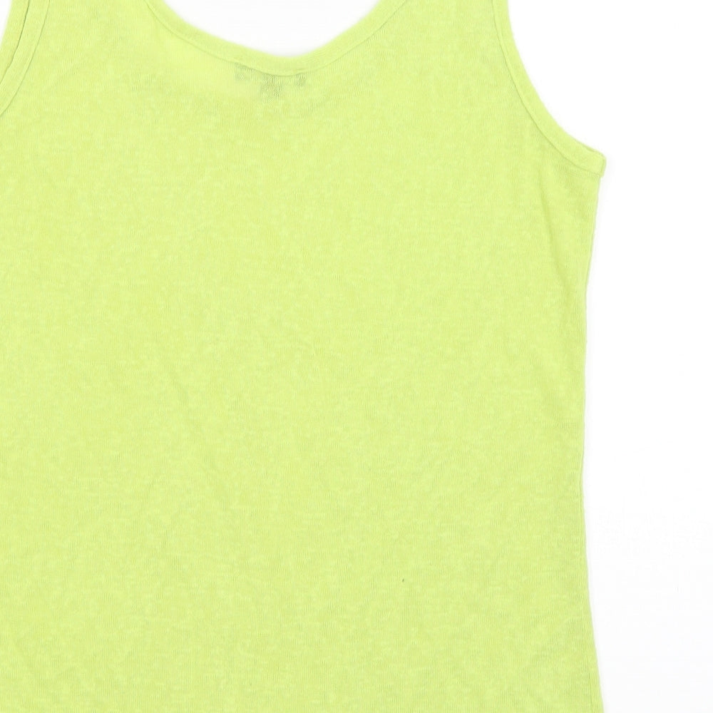 Marble Womens Yellow Basic Tank Size 12