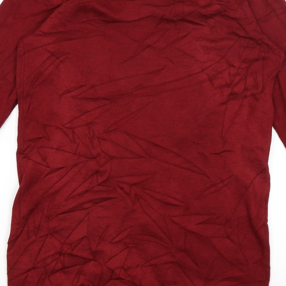 Primark Womens Red Wrap Jumper Size 6