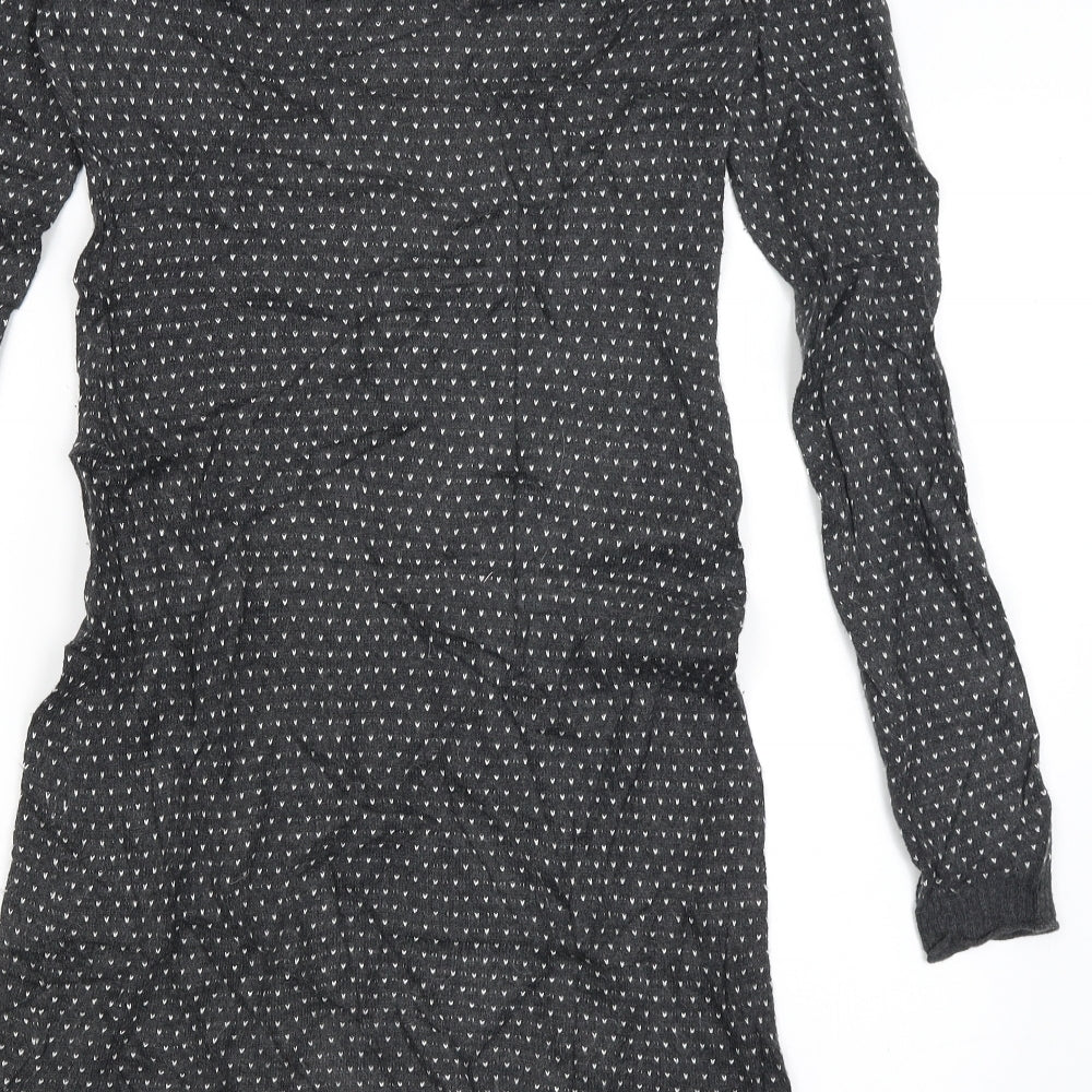 H&M Womens Grey T-Shirt Dress Size S