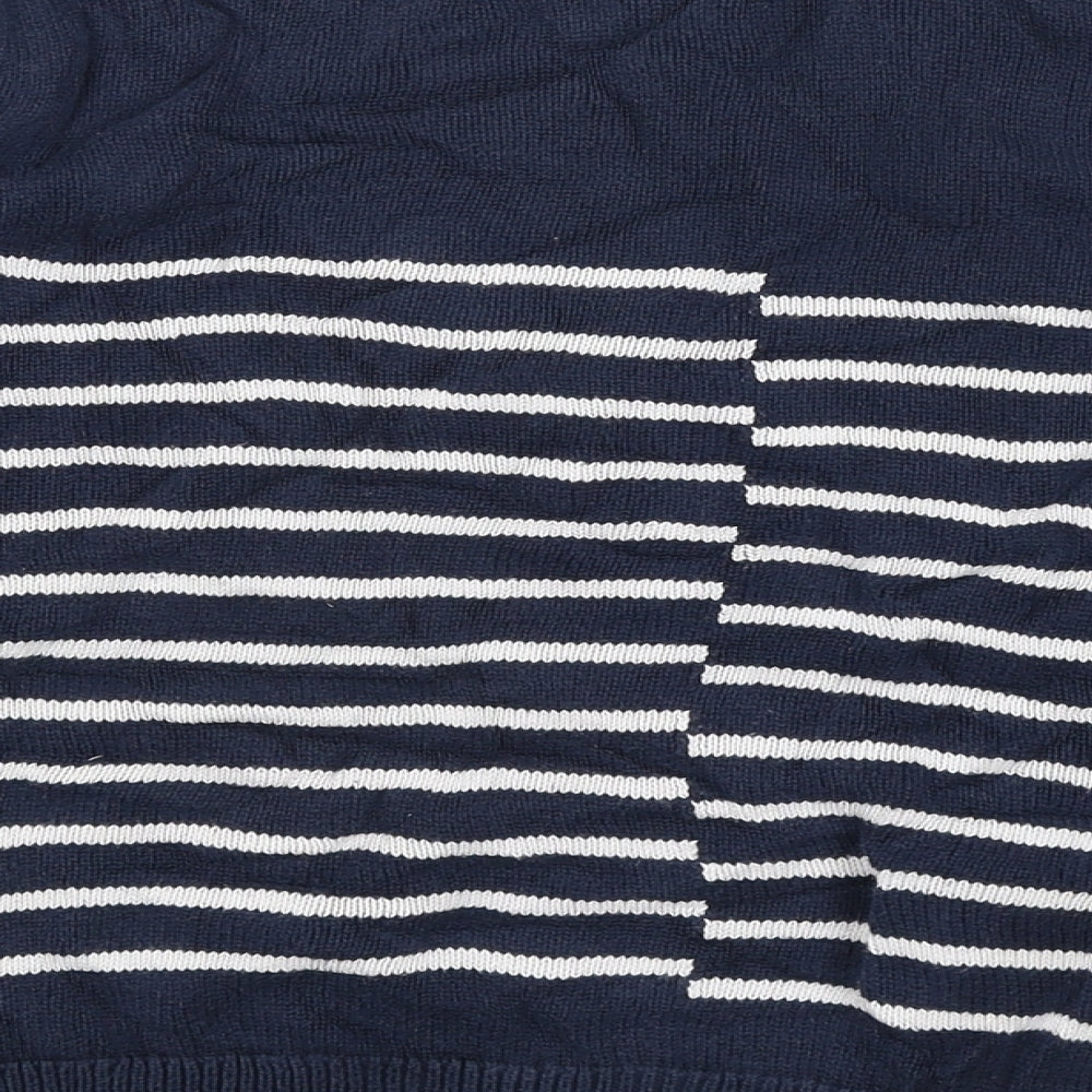 NEXT Womens Blue Striped Pullover Jumper Size 10