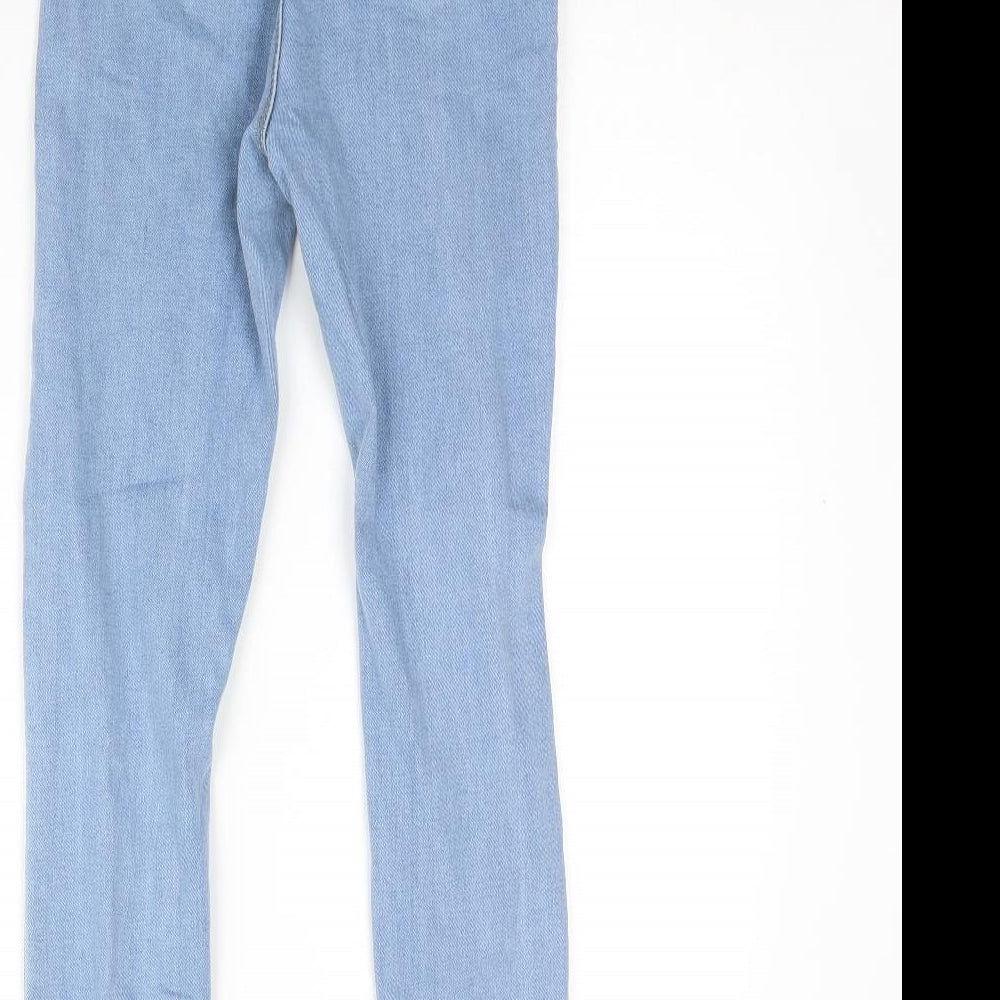 PRETTYLITTLETHING Womens Blue Denim Skinny Jeans Size 6 L28 in