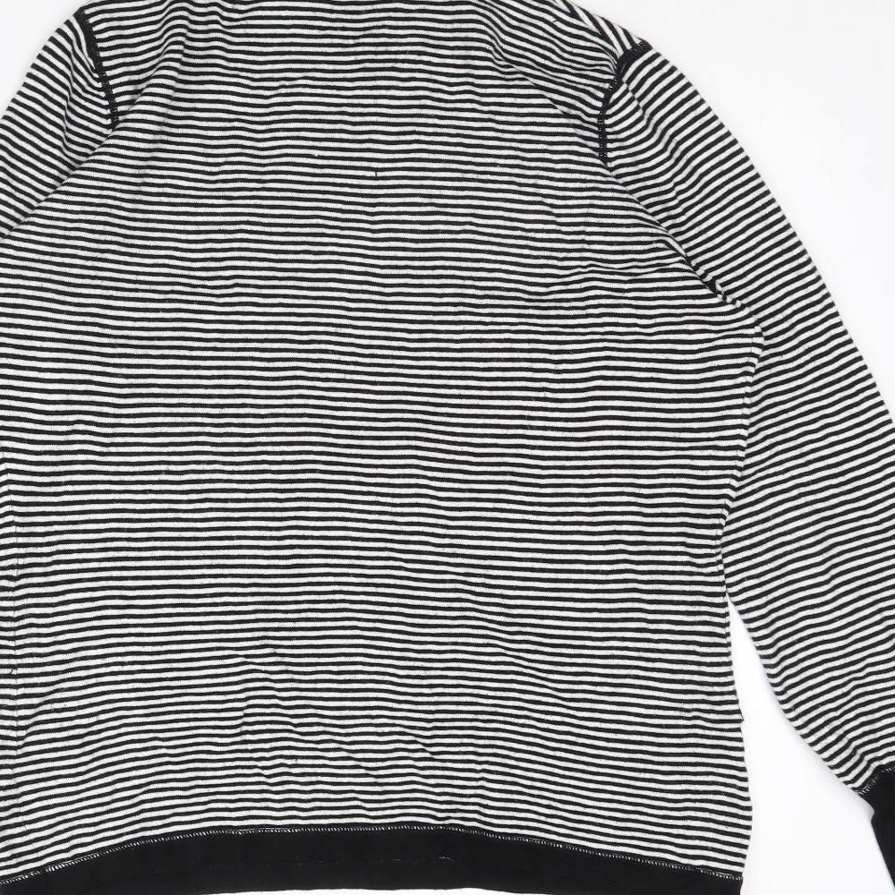Limited collection Womens White Striped Pullover Jumper Size 16