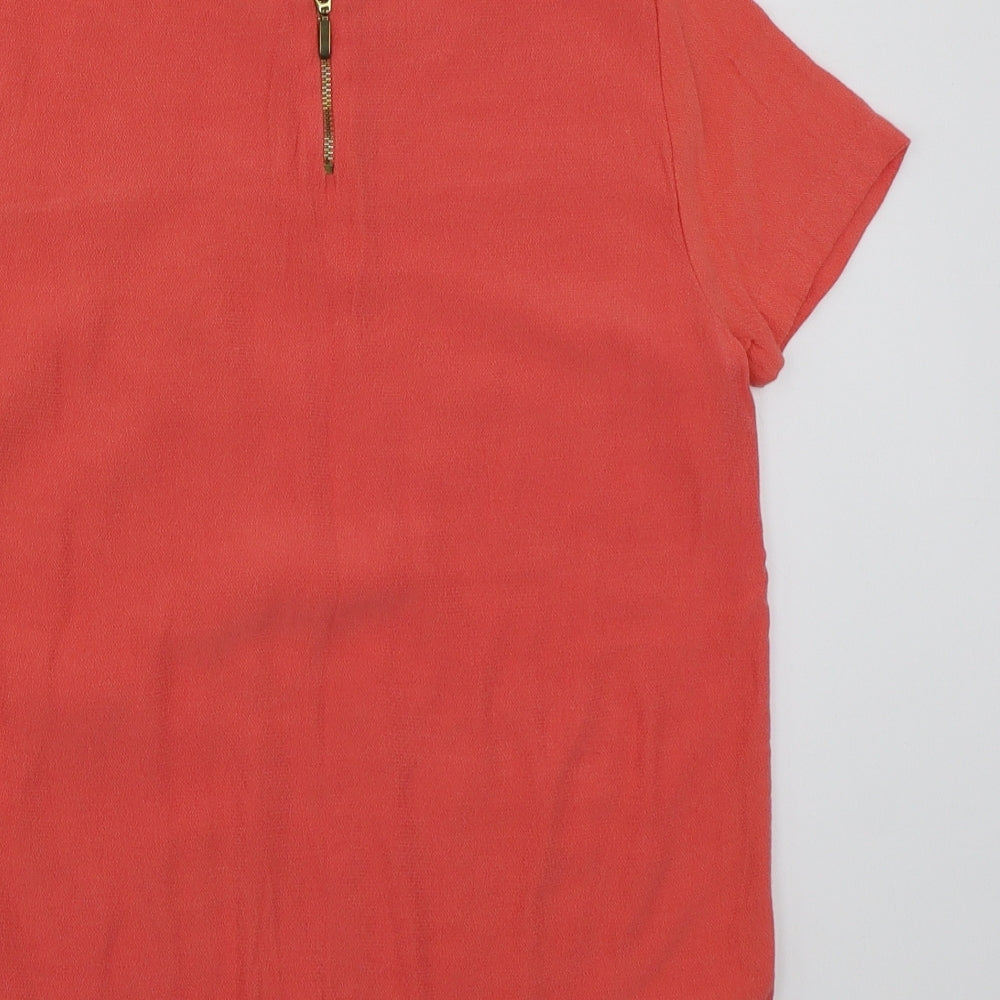 Marks & Spencer Womens Red Basic T-Shirt Size 8