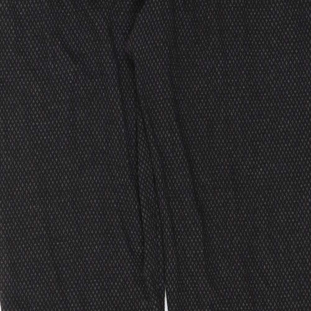 Preworn Womens Black Trousers Size 12 L25 in
