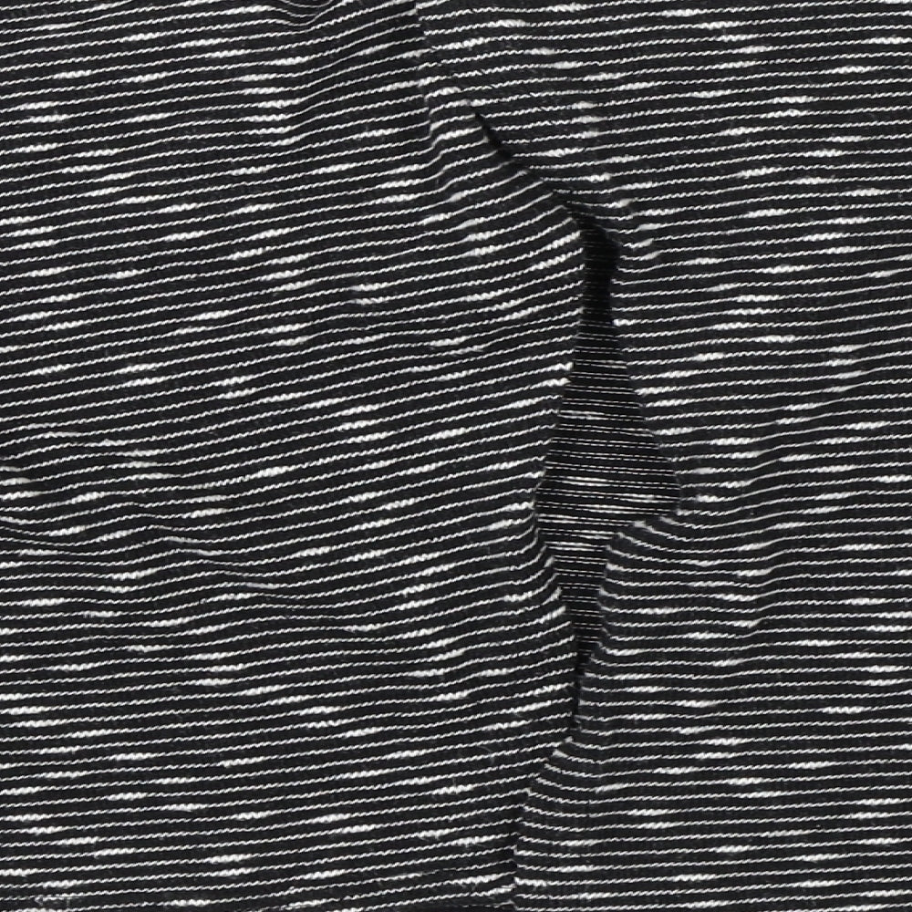 Missguided Womens Black Striped Basic Blouse Size M