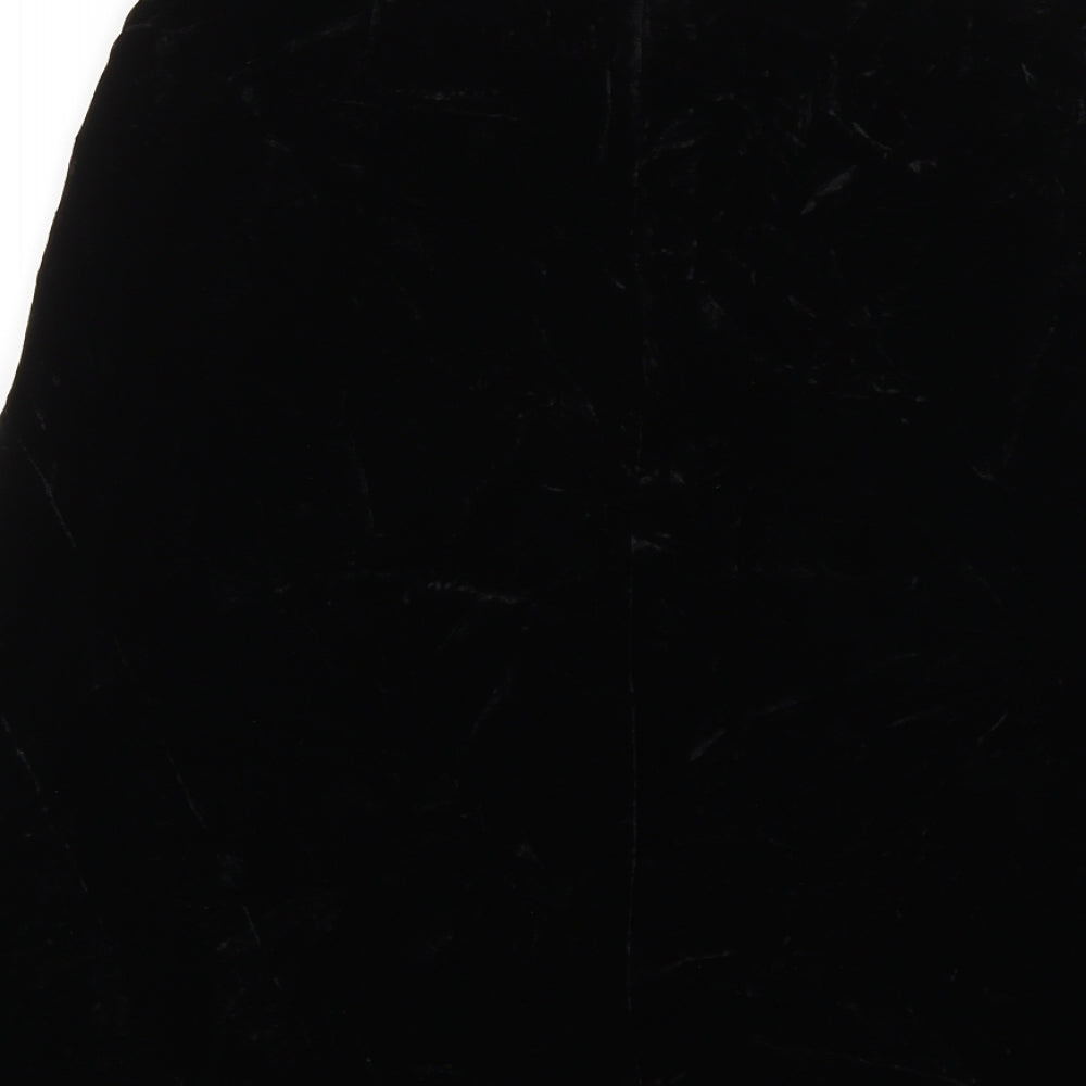 Turnover Womens Black Swing Skirt Size 10