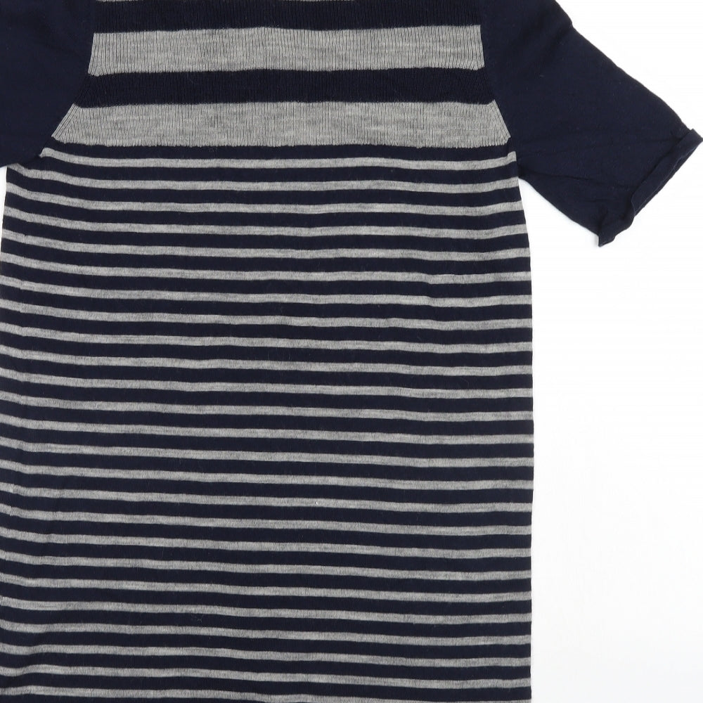 UNIQLD Womens Blue Striped Jumper Dress Size S