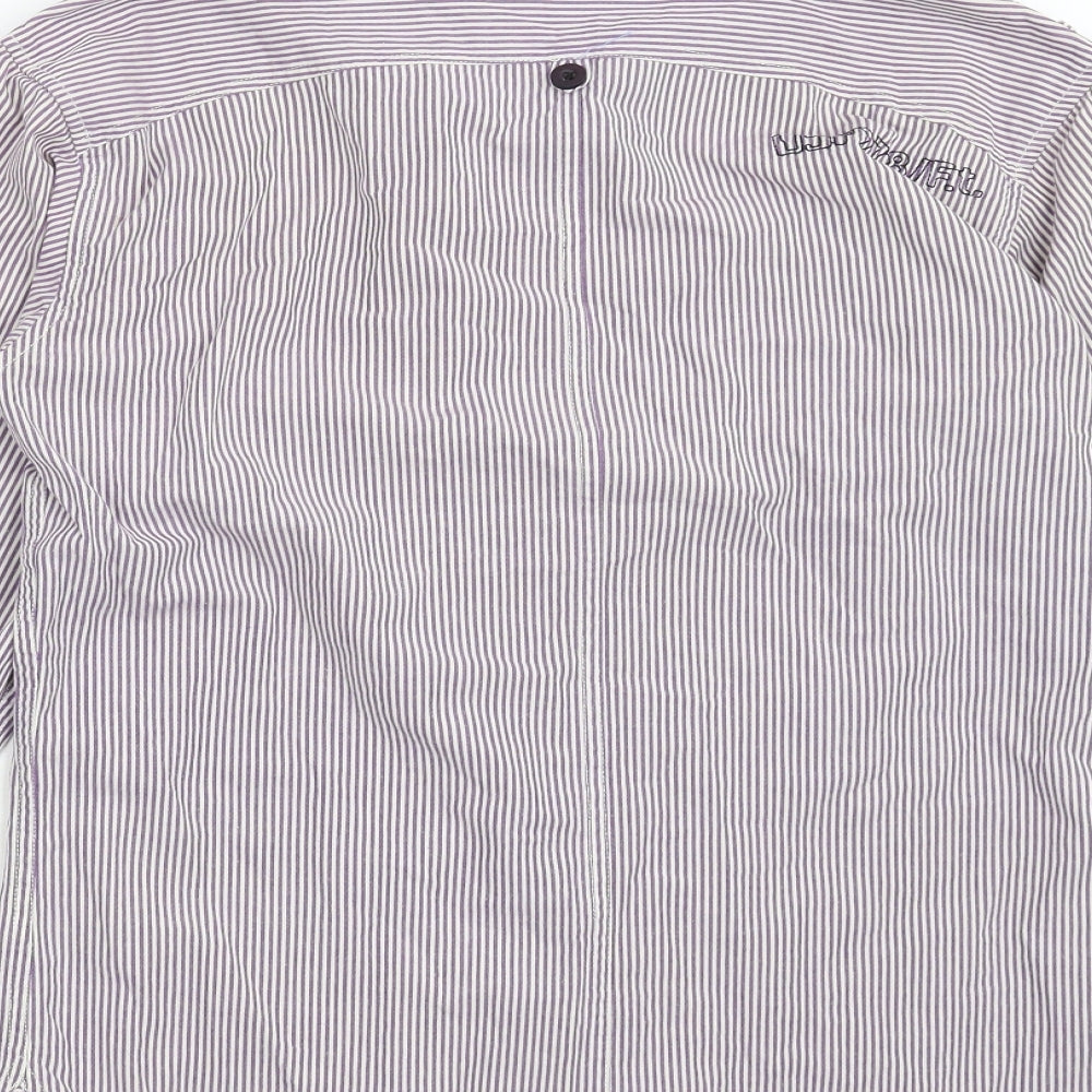 American Eagle Mens Purple Striped Button-Up Size S