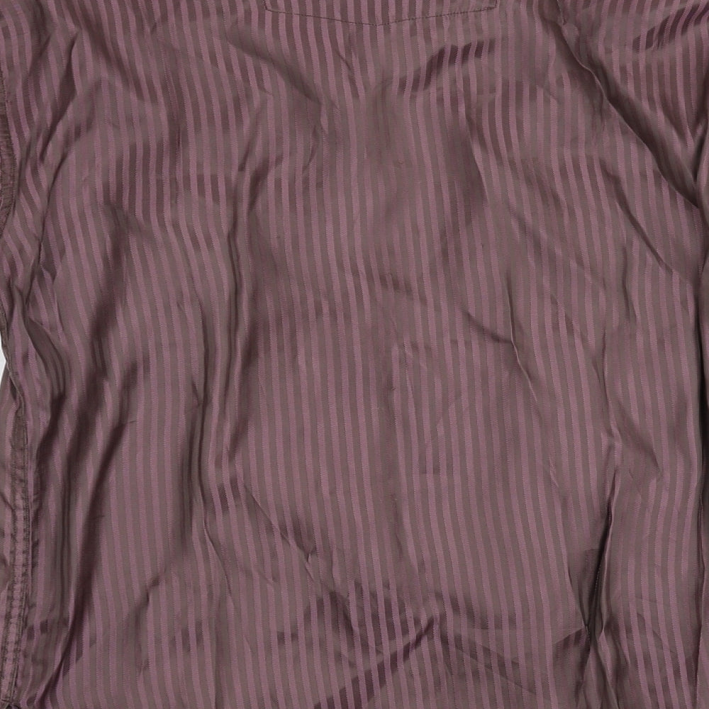 Lamy Mens Purple Striped Button-Up Size L