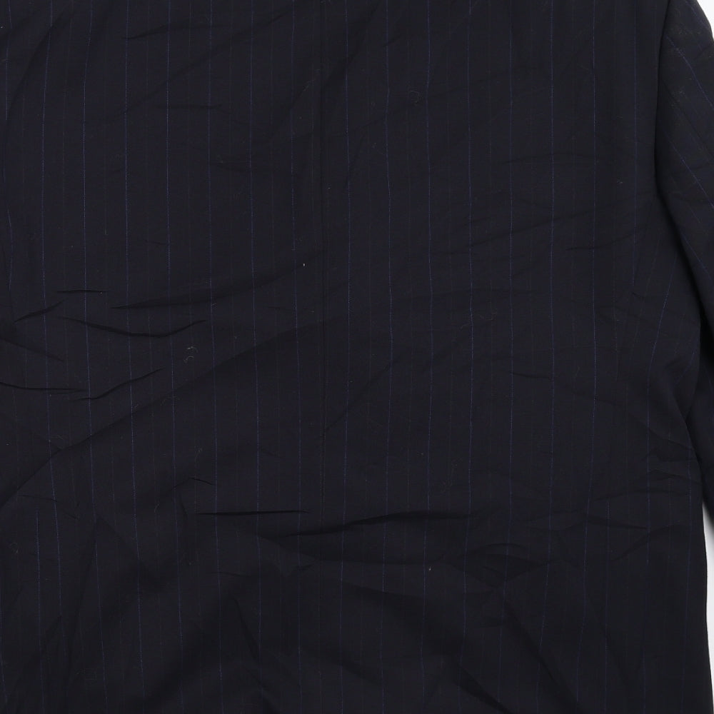 Daniel Dresscott Mens Blue Striped Jacket Blazer Size 44